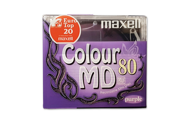 Lot De 5 MiniDiscs Maxell Europe Colour Series – 80 Minutes – Neufs Sous Blister