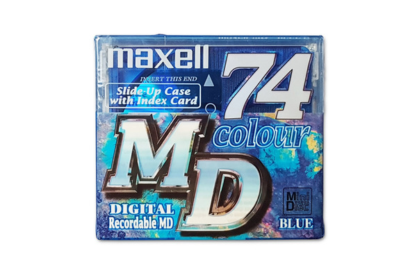 Lot of 5 Maxell Digital Recordable MD-74 Colour + Slide Up Case