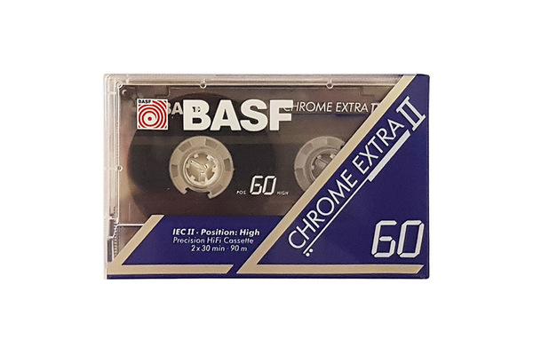 BASF Chrome Extra 60 Audio Cassette Leerkassette neu Folie Tape MC Kassette 169 