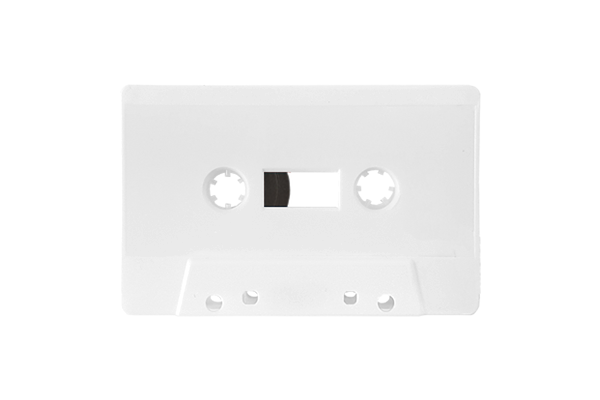 White blank audio cassette tapes - Retro Style Media