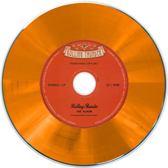 Blank 12cm orange vinyl CD-R (700MB), bulk wrapped - Retro Style Media