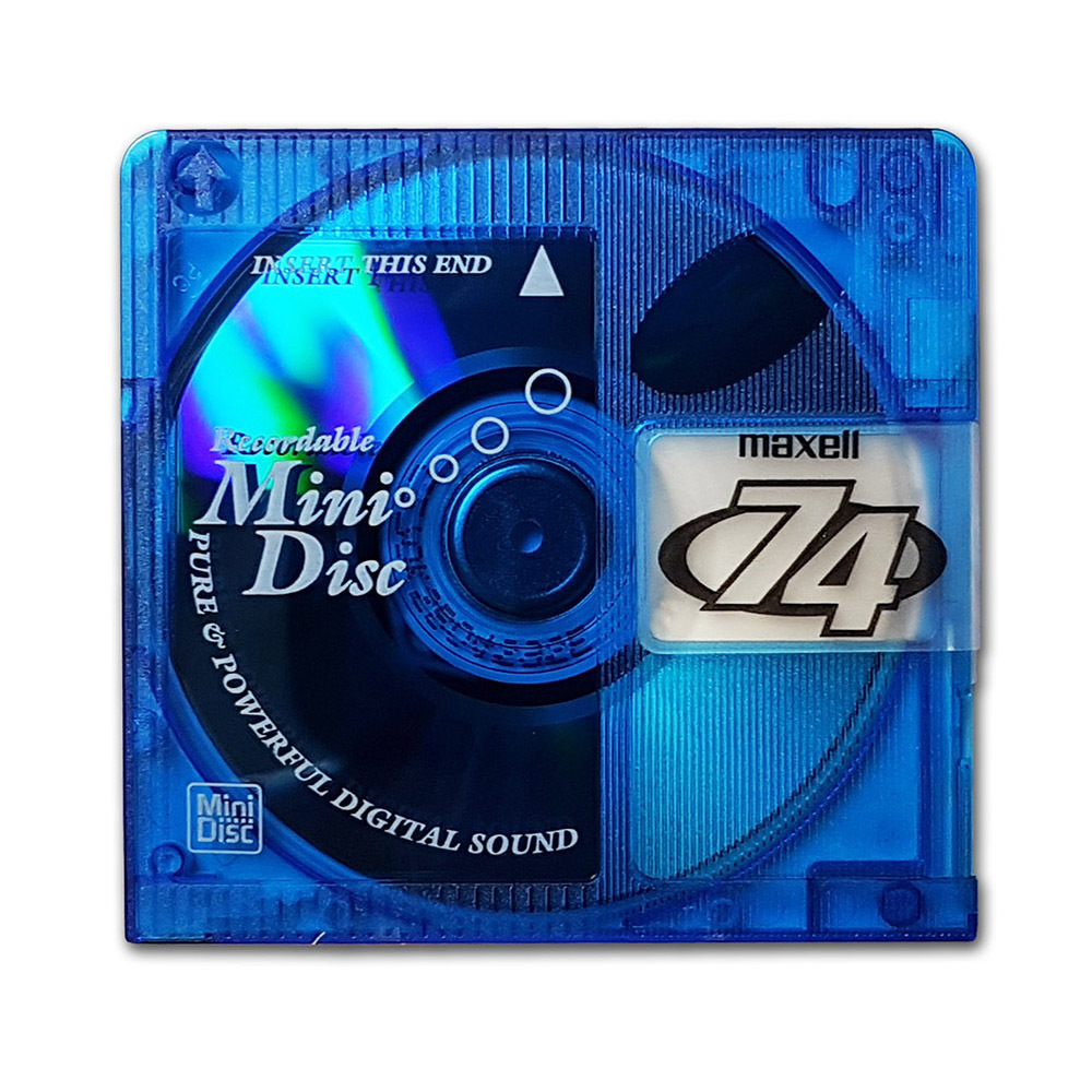 Maxell MiniDisc blue 74 minutes - Retro Style Media