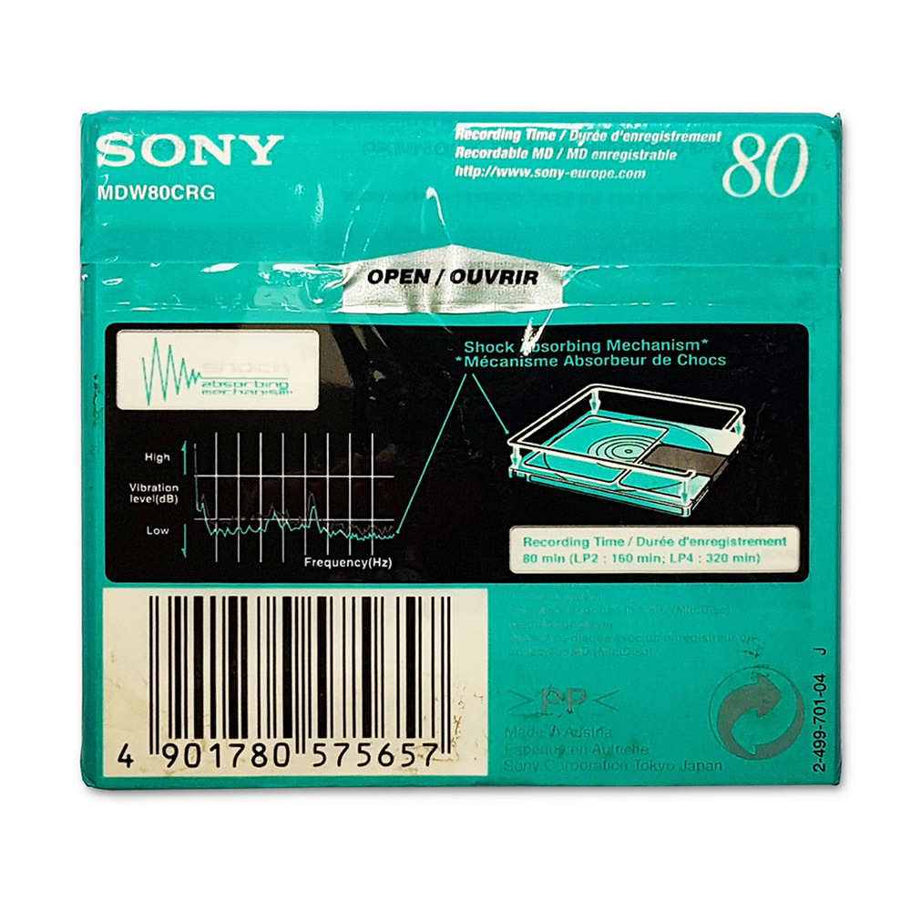 Sony Confezione Da 5 MiniDisc Color Da 80 Minuti | Edizione Speciale, Custodia Protettiva, Scrivibile E Portatile