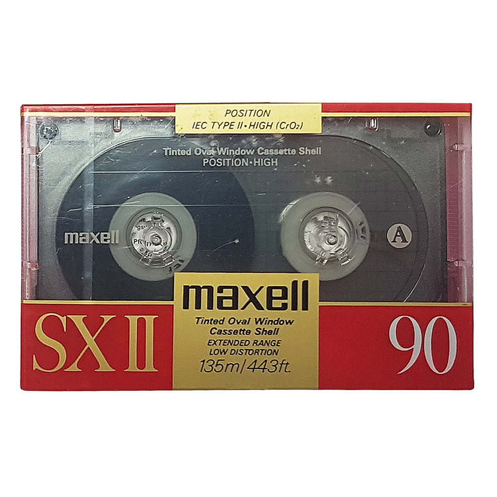 Maxell SXII 90 chrome blank audio cassette tapes - Retro Style Media