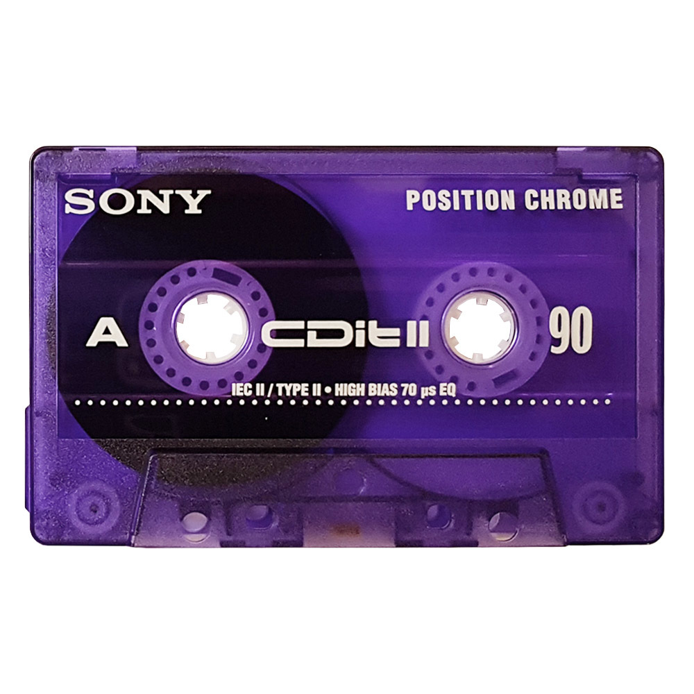Sony CDit II 90 chrome slide case blank audio cassette tapes - Retro ...