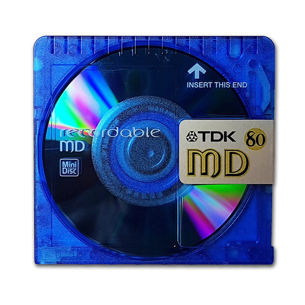 TDK MiniDisc blue 80 minutes - Retro Style Media
