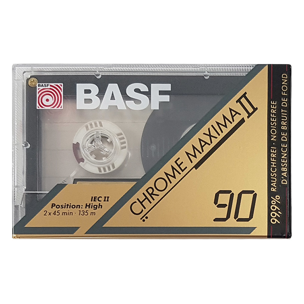 BASF CHROME MAXIMA 90 GERMANY 1993 II cinta cassette en blanco sellado TYPE II 
