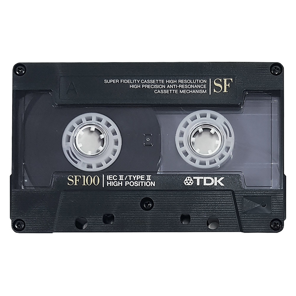 Tdk Sf100 1990 Chrome Blank Audio Cassette Tapes Retro Style Media