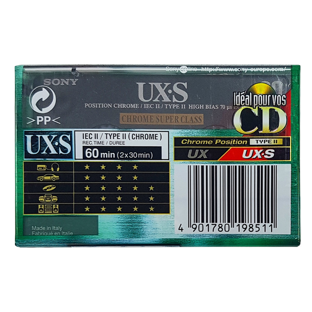 50 Cassette Sony Ux-s 60 Chrome Super Class Double Coating - Nuove, Made In Italy