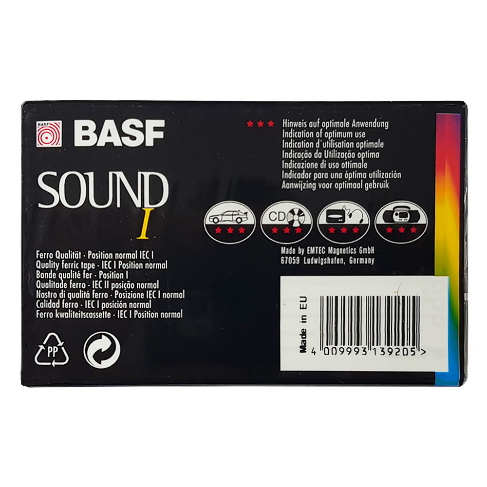 BASF Sound C90 ferric blank audio cassette tapes - Retro Style Media