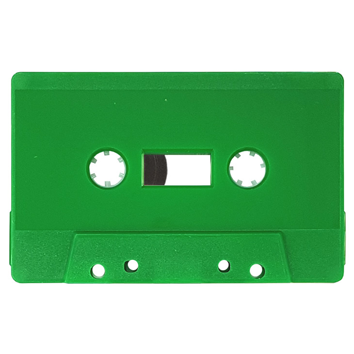 Green blank audio cassette tapes - Retro Style Media