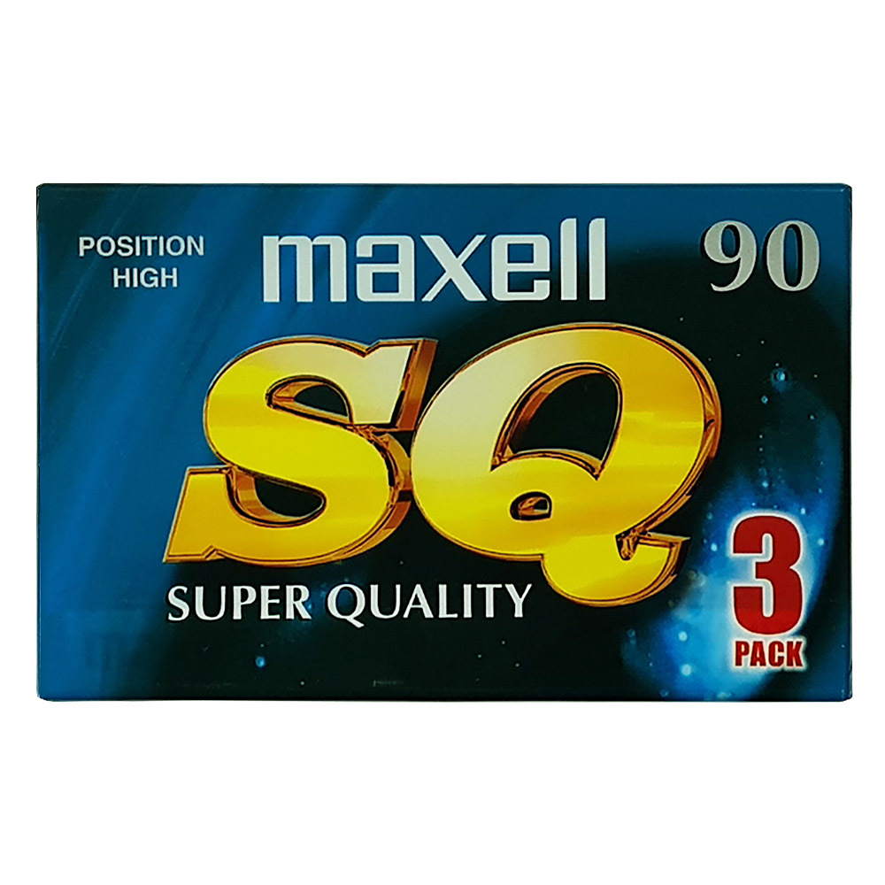 Maxell SQ 90 chrome blank audio cassette tape triple pack - Retro Style  Media