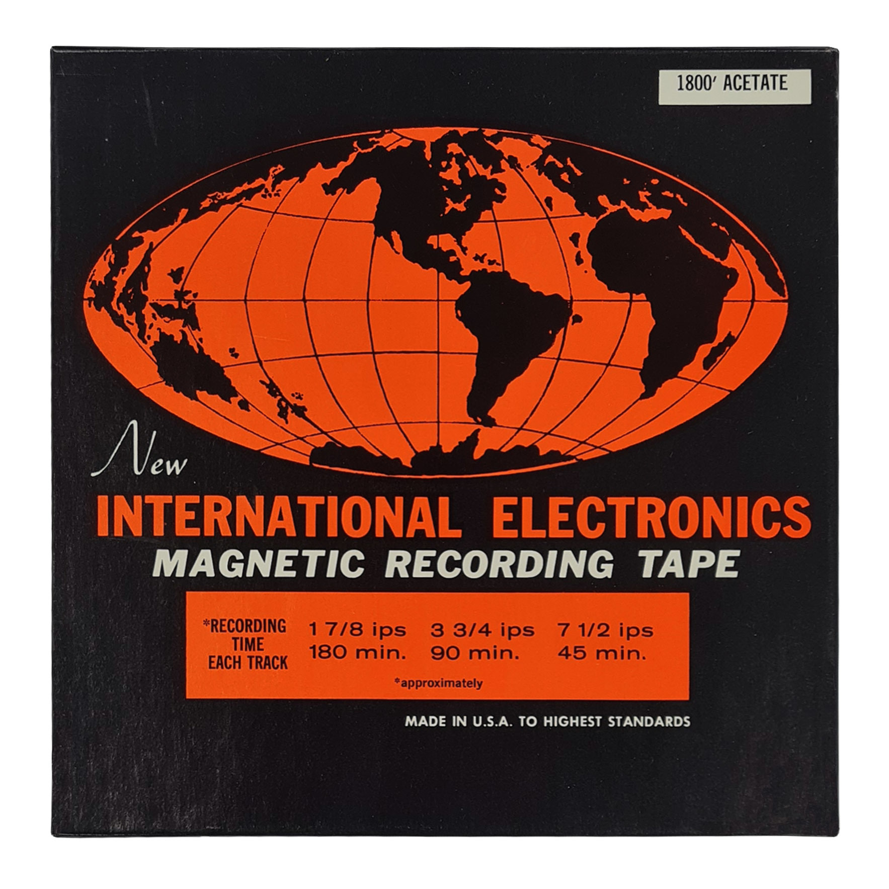 International Electronics 1800ft 7 inch spool reel to reel 1/4 audio tape  550m - Retro Style Media