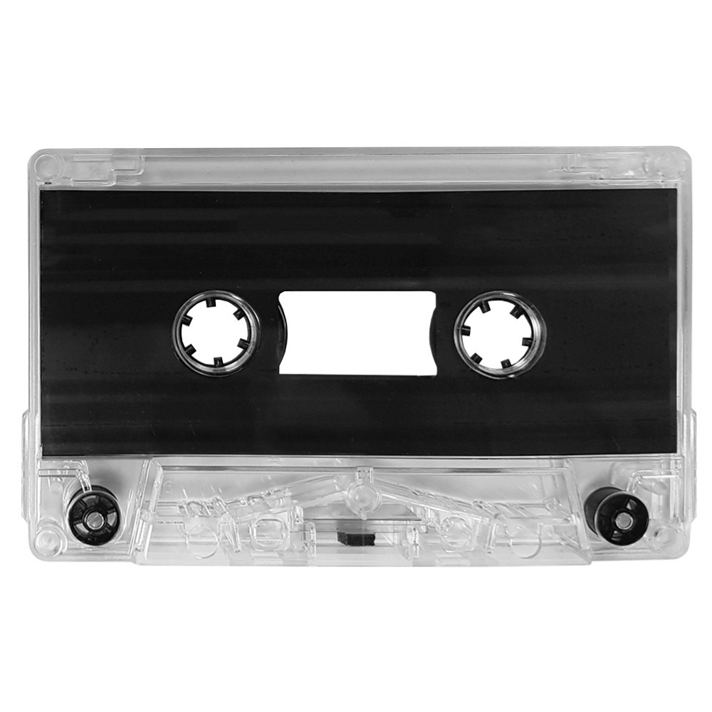 Long C102 clear with dark liner blank audio cassette tapes - Retro Style  Media
