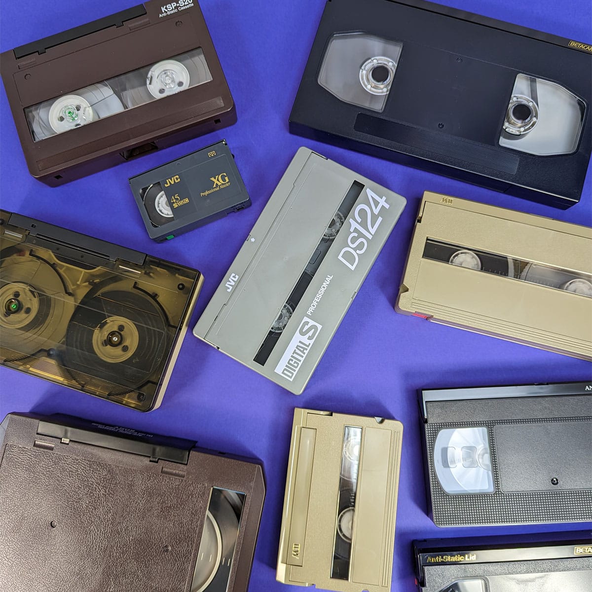 Rare video formats U-Matic, Betacam, MII, Digital-S & VHS-C